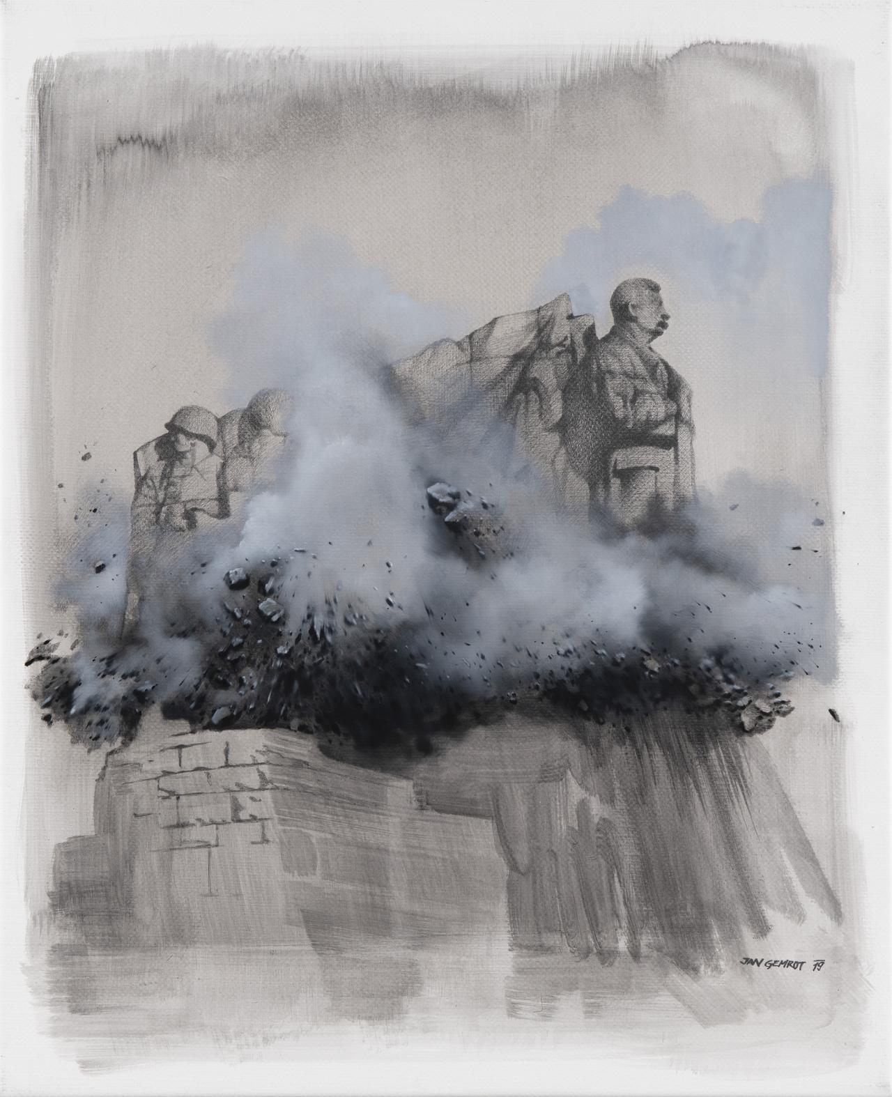 destruction of the stalin monument